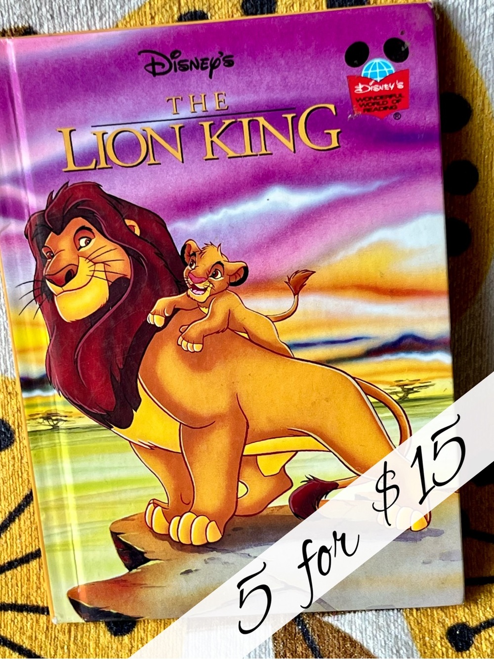 VTG 1994 Disney The Lion King First American Edition Hardcover Book Simba